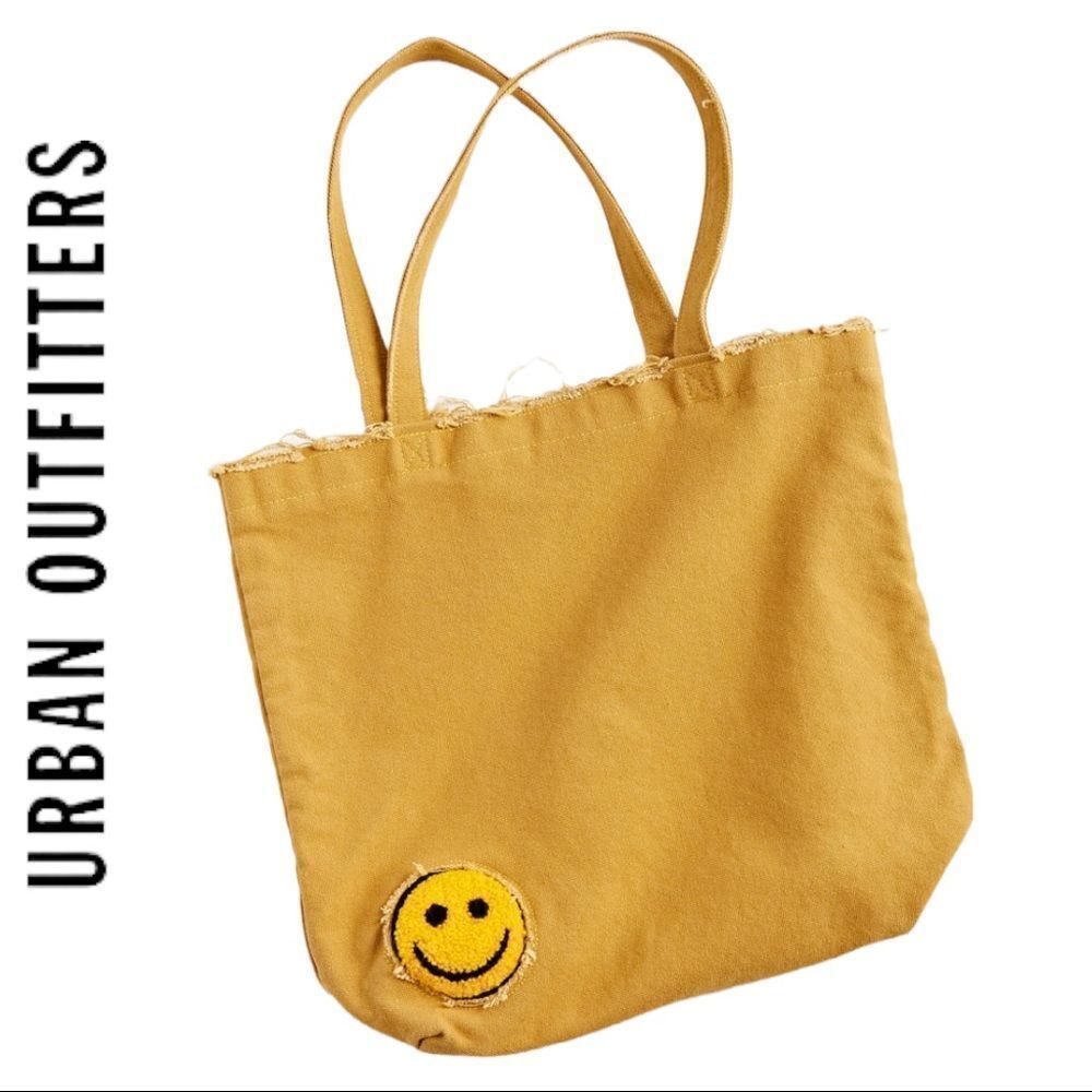 NEW Urban Outfitters UO Distressed Smile Tote Bag